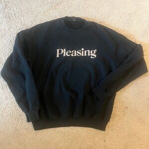Original Harry Styles x Pleasing Gray‎ Black Crewneck Sweatshirt Size XL